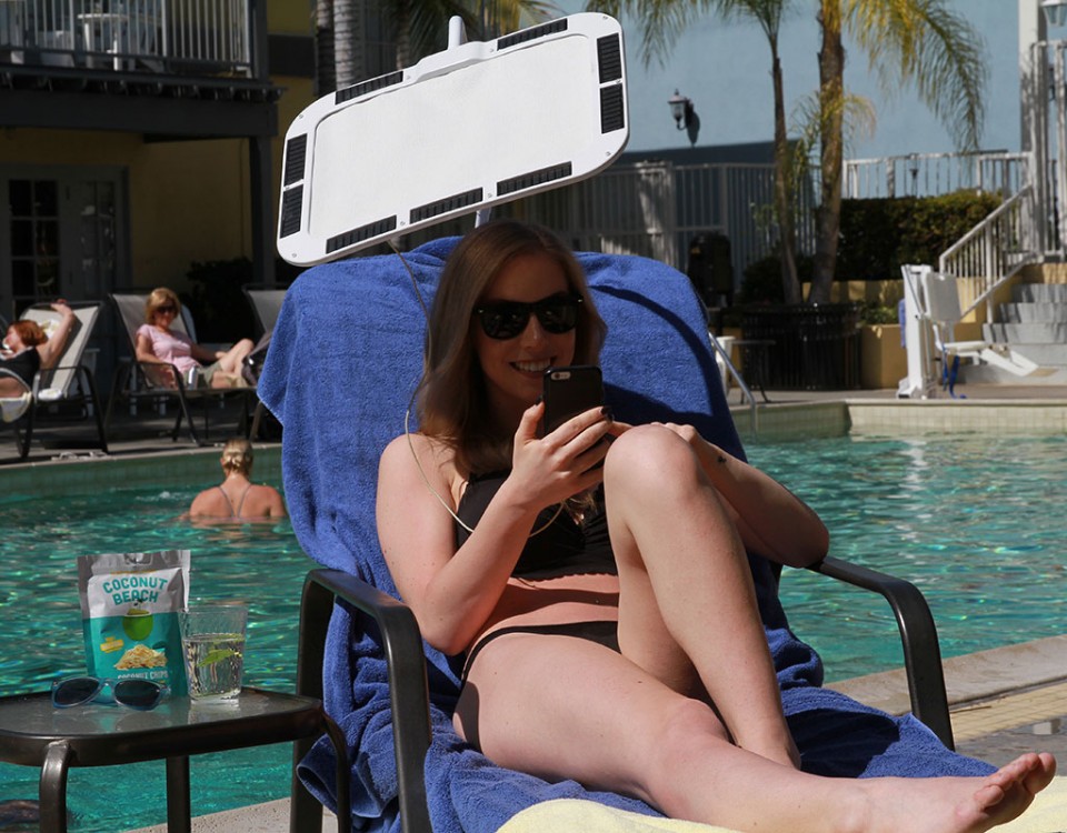 charge your mobile devices at poolside
